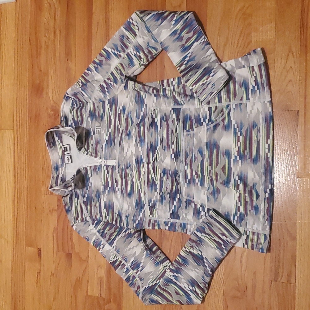 Fila Fleece Lined Aztec Print Top